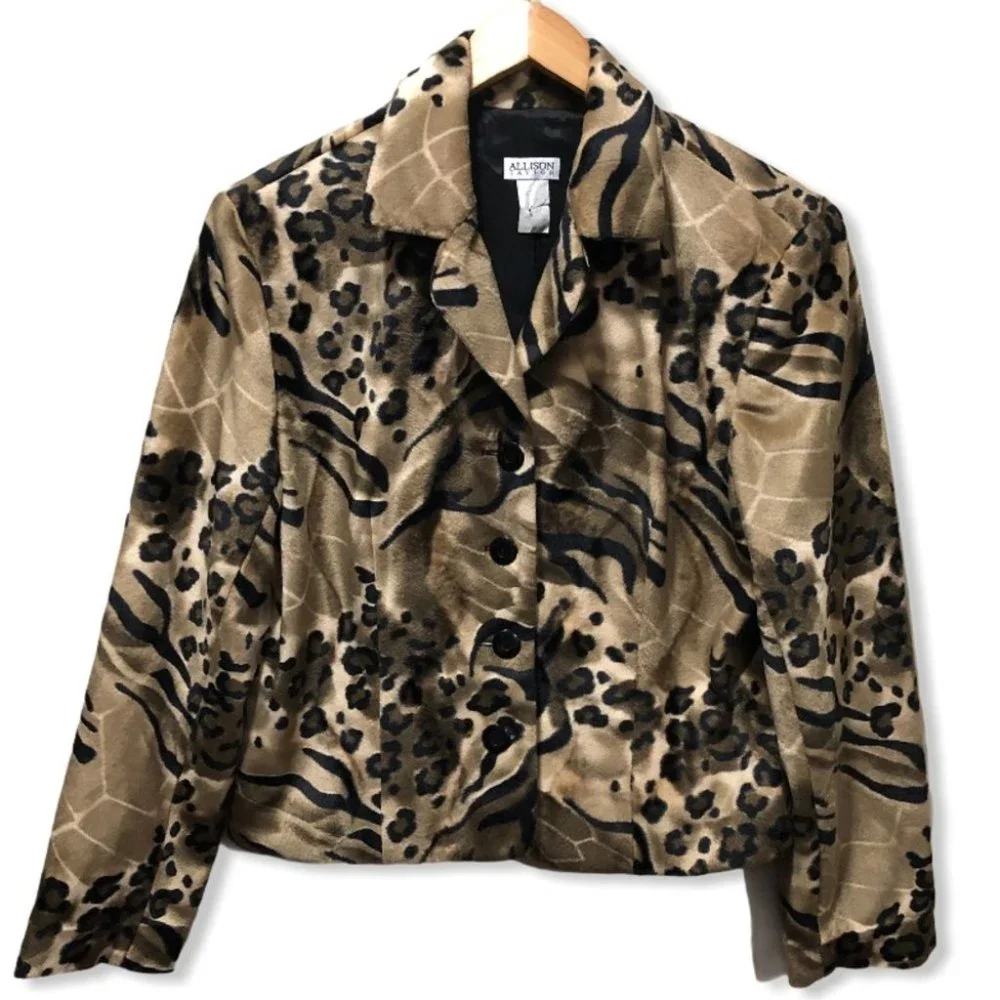 {Allison Taylor} Vintage Tiger Print Fur Coat